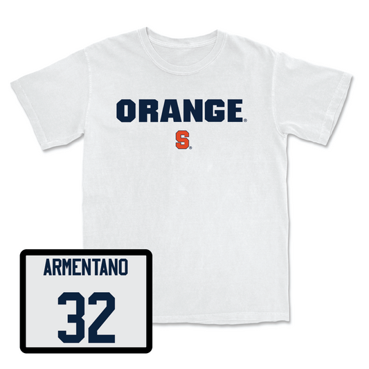 Football White Orange Comfort Colors Tee - Nick Armentano