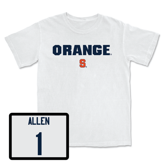 Football White Orange Comfort Colors Tee - LeQuint Allen