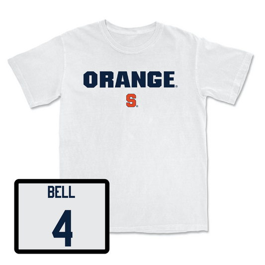 Men's Basketball White Orange Comfort Colors Tee - Chris Bell