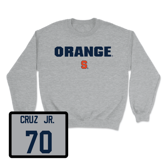 Sport Grey Football Orange Crewneck - Enrique Cruz Jr.