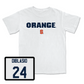 Men's Soccer White Orange Comfort Colors Tee - Andrea DiBlasio