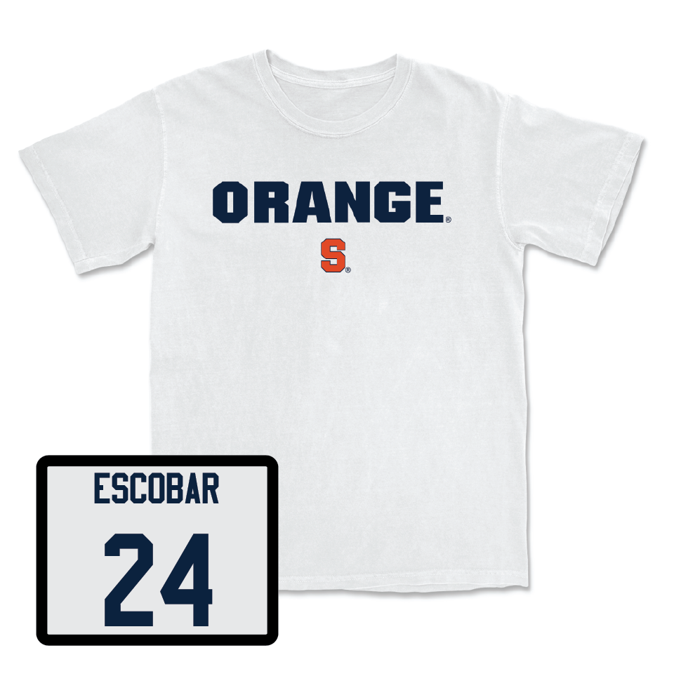 Football White Orange Comfort Colors Tee - Mario Escobar