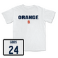 Men's Lacrosse White Orange Comfort Colors Tee - Gavin Gibbs