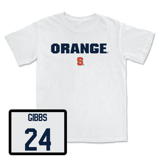 Men's Lacrosse White Orange Comfort Colors Tee - Gavin Gibbs