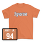 Orange Football Script Tee - Kevin Jobity Jr.