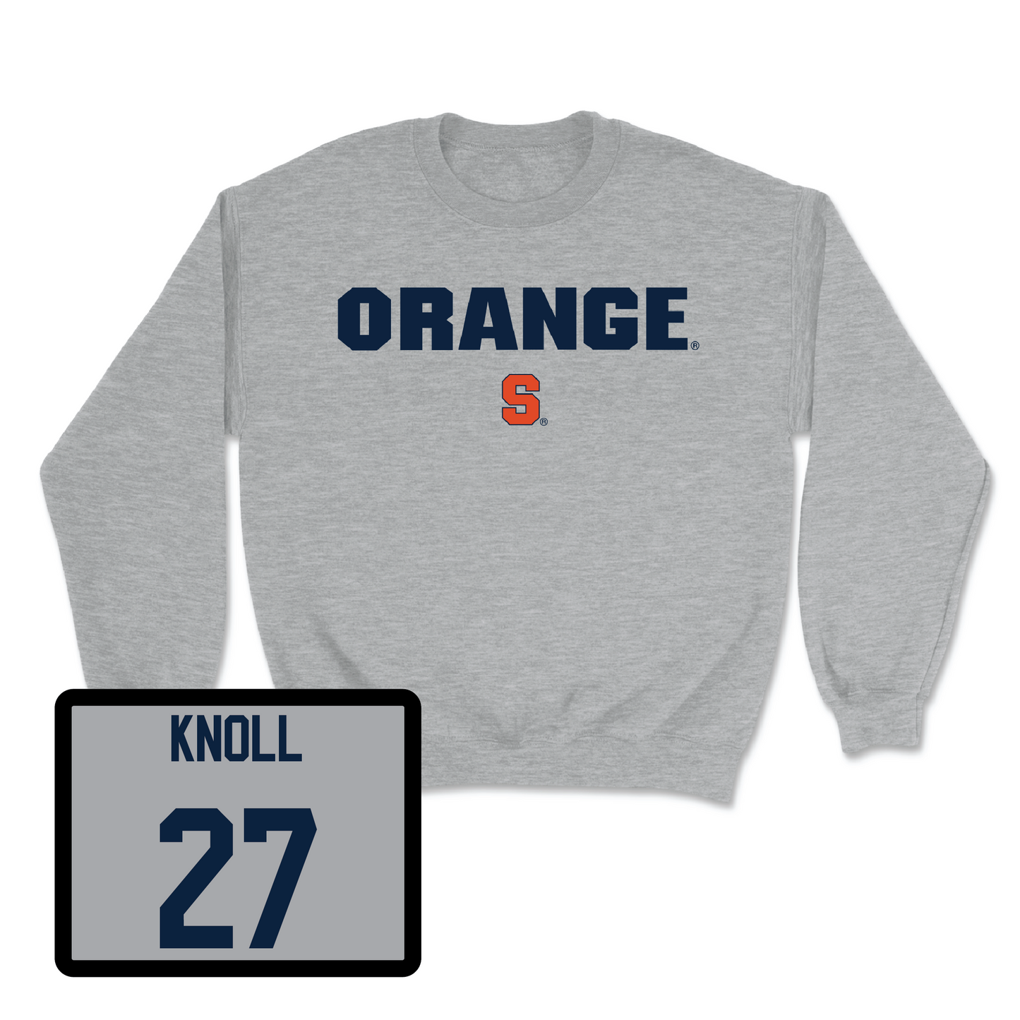 Sport Grey Women's Ice Hockey Orange Crewneck  - Heidi Knoll