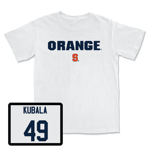 Football White Orange Comfort Colors Tee - Joshua Kubala