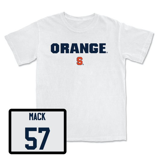 Football White Orange Comfort Colors Tee - Trevion Mack