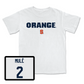 Men's Lacrosse White Orange Comfort Colors Tee - Christian Mulé
