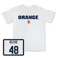 Men's Lacrosse White Orange Comfort Colors Tee - Saam Olexo