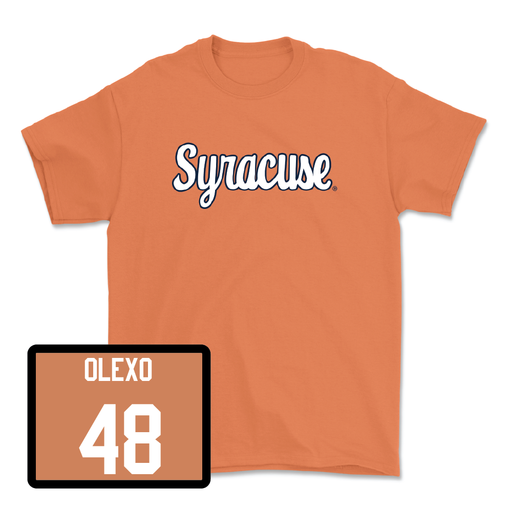 Orange Men's Lacrosse Script Tee - Saam Olexo