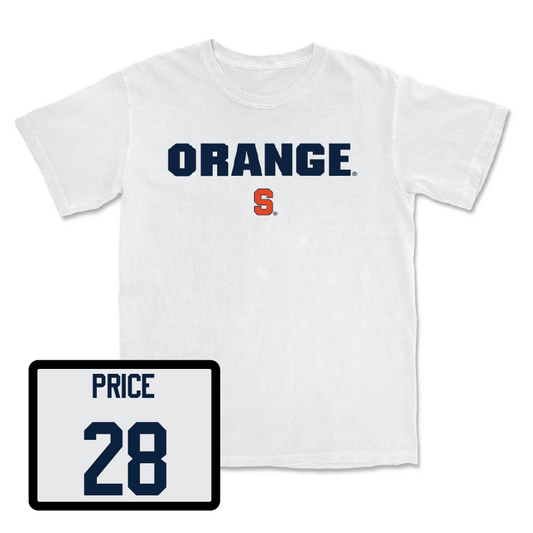 Football White Orange Comfort Colors Tee - Juwaun Price