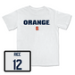 Men's Lacrosse White Orange Comfort Colors Tee - Carter Rice