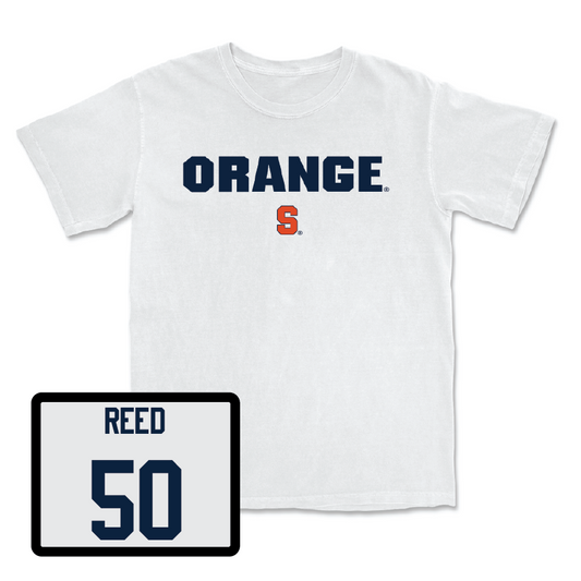 Football White Orange Comfort Colors Tee - J’onre Reed