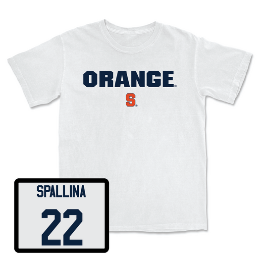 Men's Lacrosse White Orange Comfort Colors Tee - Joey Spallina
