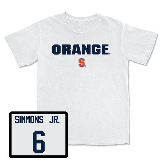 Football White Orange Comfort Colors Tee - Jason Simmons Jr.