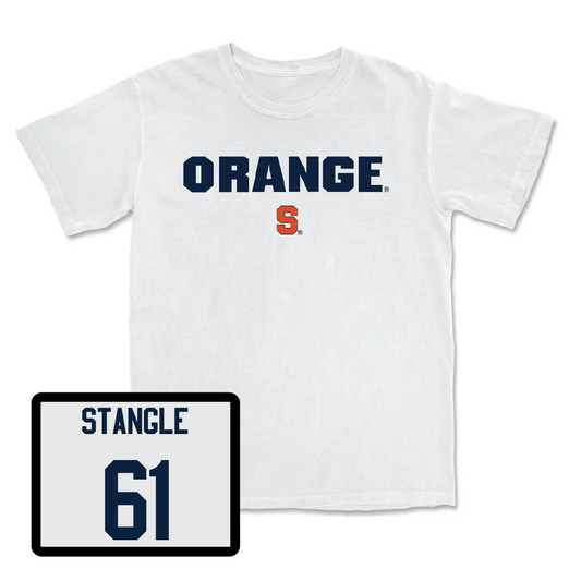 Football White Orange Comfort Colors Tee - Ethan Stangle
