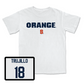 Men's Lacrosse White Orange Comfort Colors Tee - Vinnie Trujillo