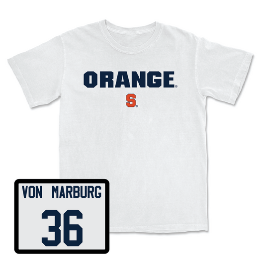 Football White Orange Comfort Colors Tee - Maximilian Von Marburg