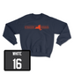 Navy Men's Lacrosse New York Crewneck - Barrett White