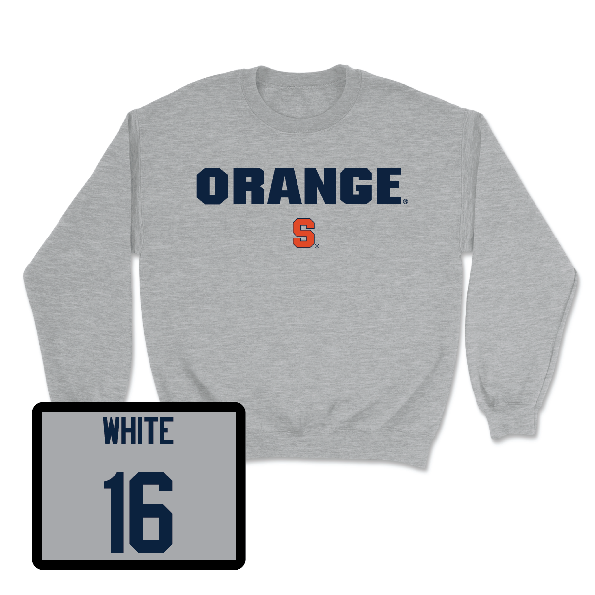 Sport Grey Men's Lacrosse Orange Crewneck - Barrett White