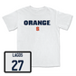 Women's Lacrosse White Orange Comfort Colors Tee